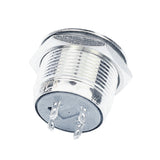Maxbell 19mm Self-locking Flat Head Stainless Steel Power Switch 1NO
