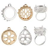 Maxbell 1 Piece Cabochon Frame Adjustable Ring Base Setting Tray Blank Round 18mm