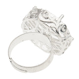 Maxbell 1 Piece Cabochon Frame Adjustable Ring Base Setting Tray Blank Round 18mm