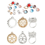 Maxbell 1 Piece Cabochon Frame Adjustable Ring Base Setting Tray Blank Round 18mm