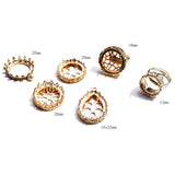 Maxbell 1 Piece Cabochon Frame Adjustable Ring Base Setting Tray Blank Round 18mm
