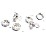 Maxbell 1 Piece Cabochon Frame Adjustable Ring Base Setting Tray Blank Round 18mm