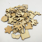 Maxbell 50 Pieces Unfinished Wooden Christmas Embellishments for Christmas Tree Decoration