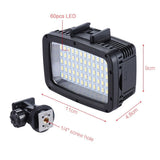 Maxbell Waterproof LED Video Light 40m Diving Fill-in Light Ultra Bright 1800Lm 60-LED 5500K 12W 3-Modes Studio Light for GoPro Action Camera Sony Canon DSLR Cameras