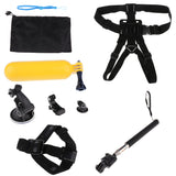 Maxbell 8 in 1 Outdoor Sports Accessories Kit for GoPro Hero 5/4/3+/3/2/1 Camera including Selfie Stick Set+Headband+Chest Belt