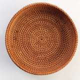 Maxbell Handmade Round Woven Bread Roll Basket Fruits Bowl Storage Tray Container