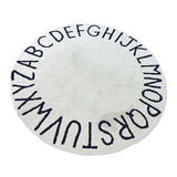 Maxbell Nordic Simple Style Letter Print Round Mat Carpet Baby Non-slip Game Carpet Children's Room Tent Carpet Dia. 120cm