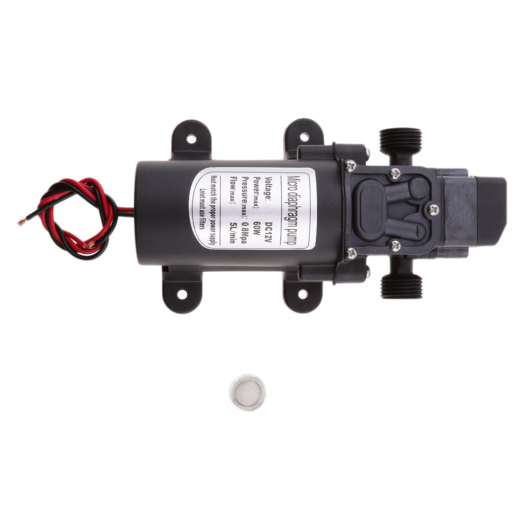 Maxbell DC 12V 60W Motor High Pressure Diaphragm Water Self Priming Pump 5L/Min D