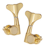 Maxbell Pack of 5 Closed Tuning Keys Tuners Tuning Pegs Gold 3L 2R for Electric Bass Replacement Parts