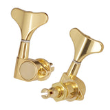 Maxbell Pack of 5 Closed Tuning Keys Tuners Tuning Pegs Gold 3L 2R for Electric Bass Replacement Parts