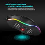 Maxbell Ergonomics USB 4800DPI Wired Gaming Mouse Illuminated Programmable PC Mice