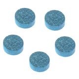 Maxbell 5 Pieces / Set 10mm Blue Diamond Leather Glue-on Snooker Pool Billiard Cue Tips