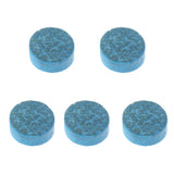 Maxbell 5 Pieces / Set 10mm Blue Diamond Leather Glue-on Snooker Pool Billiard Cue Tips