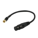 Maxbell Premier Series XLR Female to RCA Male 16AWG Cable - 1-Feet- Black Unbalanced Patch Cord