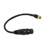 Maxbell Premier Series XLR Female to RCA Male 16AWG Cable - 1-Feet- Black Unbalanced Patch Cord