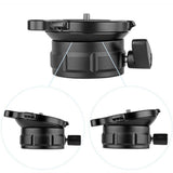 Maxbell KINGJOY Pro Aluminum Tripod Leveling Ball Head Base w/ Bubble Level Inclination 15° for Canon Nikon Camera