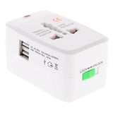 Maxbell Universal Dual USB Port Multi Charger International Travel AU EU USA Plug Wall Charger Adapter Converter White