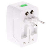 Maxbell Universal Dual USB Port Multi Charger International Travel AU EU USA Plug Wall Charger Adapter Converter White