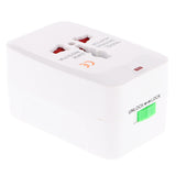 Maxbell Universal Dual USB Port Multi Charger International Travel AU EU USA Plug Wall Charger Adapter Converter White