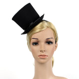 Maxbell 1920s Mini Top Hat Black Halloween Fancy Dress Costume Woman Girl Headband