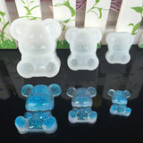 Maxbell Clear Silicone Panda Shaped Mould for DIY Craft Cake Chocolate Resin Crystal Casting Jewelry Making Crafts Tool