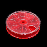 Maxbell Mini Plastic Storage Box Organizer 7 Compartments for Beads Buttons Red