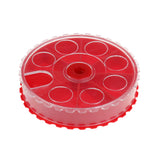 Maxbell Mini Plastic Storage Box Organizer 7 Compartments for Beads Buttons Red