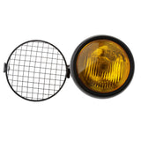 Maxbell 7.68" Amber Headlight Cover With Mesh Grill Cover Yellow Lens