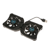 Maxbell Portable USB Folding Two 70mm Fans Laptop Notebook Cooling Cooler Pad