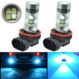 Maxbell 2pcs Ice Blue H11 Universal Car Headlight Fog Lamp LED Bulb Replacement