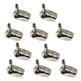 Maxbell 10pcs 1/4'' 6.35mm Mono 90 Degree Angle Guitar Plug Flat Male Connector Adapter Solder Lugs