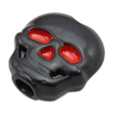 Maxbell 6 Pieces Skull Shape Buttons Folk Guitar Tuning Peg Head Tuner Button Black