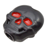 Maxbell 6 Pieces Skull Shape Buttons Folk Guitar Tuning Peg Head Tuner Button Black