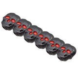 Maxbell 6 Pieces Skull Shape Buttons Folk Guitar Tuning Peg Head Tuner Button Black