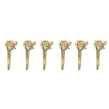 Maxbell 6pcs Gold Bridge Pins End Nails for Acoustic Folk Bass Guitar Strings Pegs