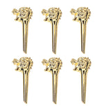 Maxbell 6pcs Gold Bridge Pins End Nails for Acoustic Folk Bass Guitar Strings Pegs