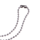 Maxbell 2.4mm Fashion Men's Silver Round Ball Jewelry Curb Chain Necklace for DIY Bracelet Length 90cm