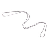 Maxbell 2.4mm Fashion Men's Silver Round Ball Jewelry Curb Chain Necklace for DIY Bracelet Length 90cm