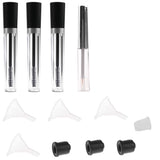 Maxbell 3pcs 7.5ml Empty Eyelash Mascara Cream Tubes+8ml Eyeliner Liquid Bottle Container Vial Refillable Comestic Kit with Funnels Portable