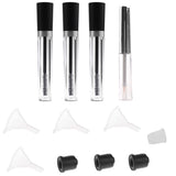 Maxbell 3pcs 7.5ml Empty Eyelash Mascara Cream Tubes+8ml Eyeliner Liquid Bottle Container Vial Refillable Comestic Kit with Funnels Portable