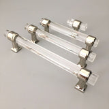 Maxbell 128mm Fashion Acrylic Crystal Kitchen Cupboard Handles Pull Drawer Door Knobs