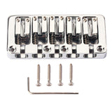 Maxbell 5-String Quality Electric Bass Guitar Instrument Bridge Chrome DIY Accessory