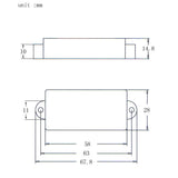 Maxbell 2x Replacement Closed Sealed Pickup Covers for 4-String PB Bass String Instrument