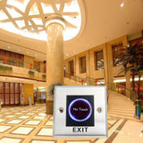 Maxbell Infrared NO TOUCH Exit Release Button W/ LED Back Light for Access Control, Square Type #K2-1