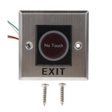 Maxbell Infrared NO TOUCH Exit Release Button W/ LED Back Light for Access Control, Square Type #K2-1