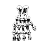 Maxbell 1 Pair Stainless Steel Skull Internally Threaded Labret Lip Tragus Ring Stud