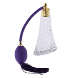 Maxbell Crystal Art Elegant  Style Empty Refillable Perfume Bottle with Atomizer Tassel Spray 100ml Purple