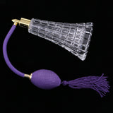 Maxbell Crystal Art Elegant  Style Empty Refillable Perfume Bottle with Atomizer Tassel Spray 100ml Purple