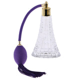 Maxbell Crystal Art Elegant  Style Empty Refillable Perfume Bottle with Atomizer Tassel Spray 100ml Purple