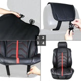 Maxbell Front Single PU Seat Headrest Cushion Set Protector Mat Breathable Universal